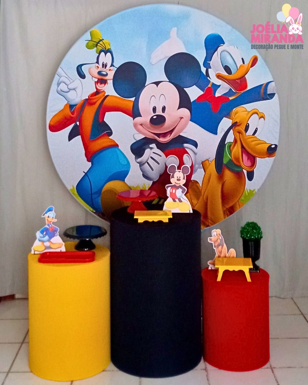 G0003-0020-3 - Kit Prata Turma Do Mickey - JoéliaMirandaDecora