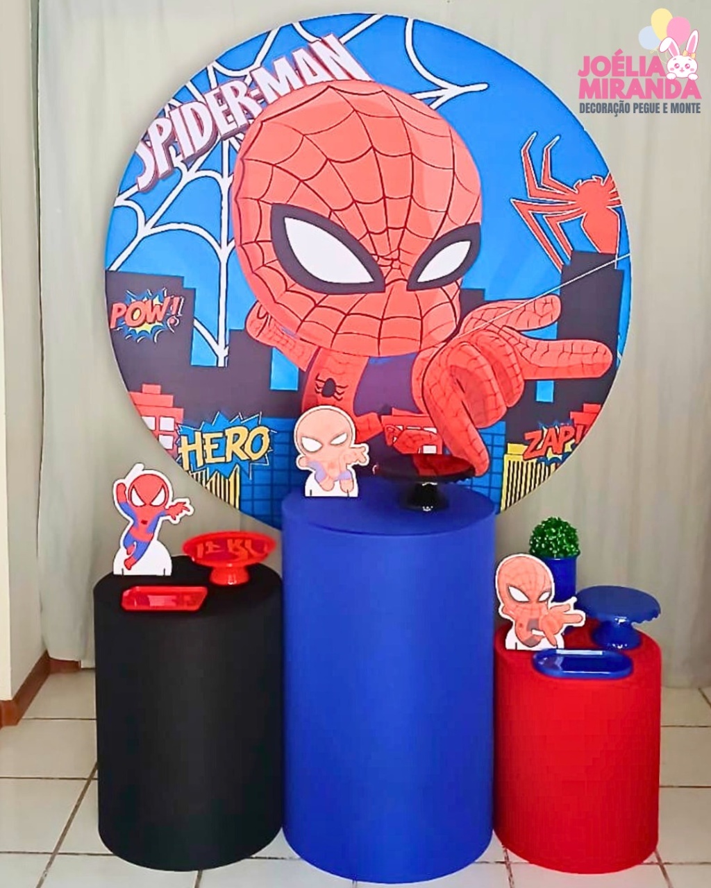 G0003-0023-5 - Kit Prata Homem Aranha - Cute  - JoéliaMirandaDecora