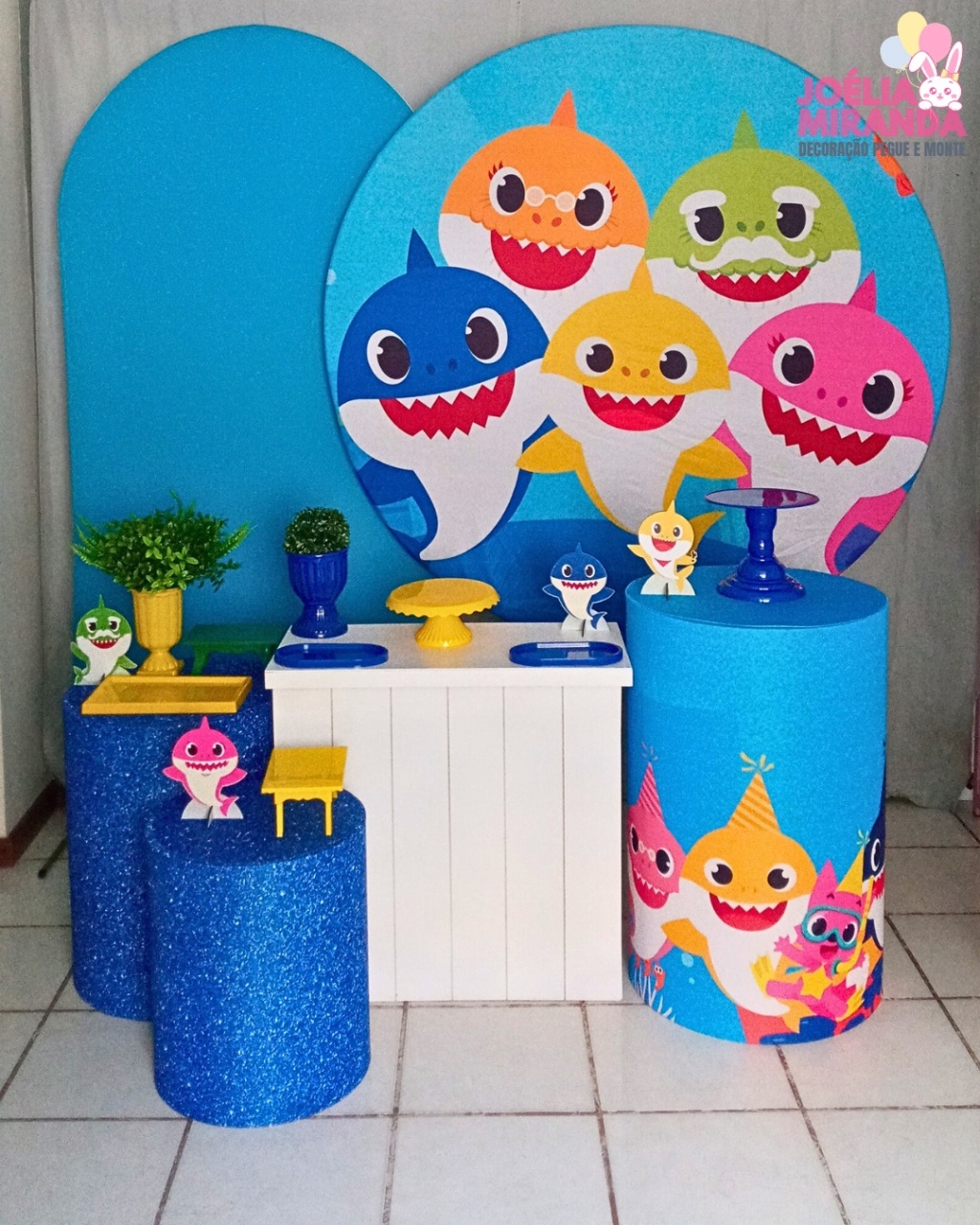 G0005-0037-3 - Kit Diamante Baby Shark - JoéliaMirandaDecora