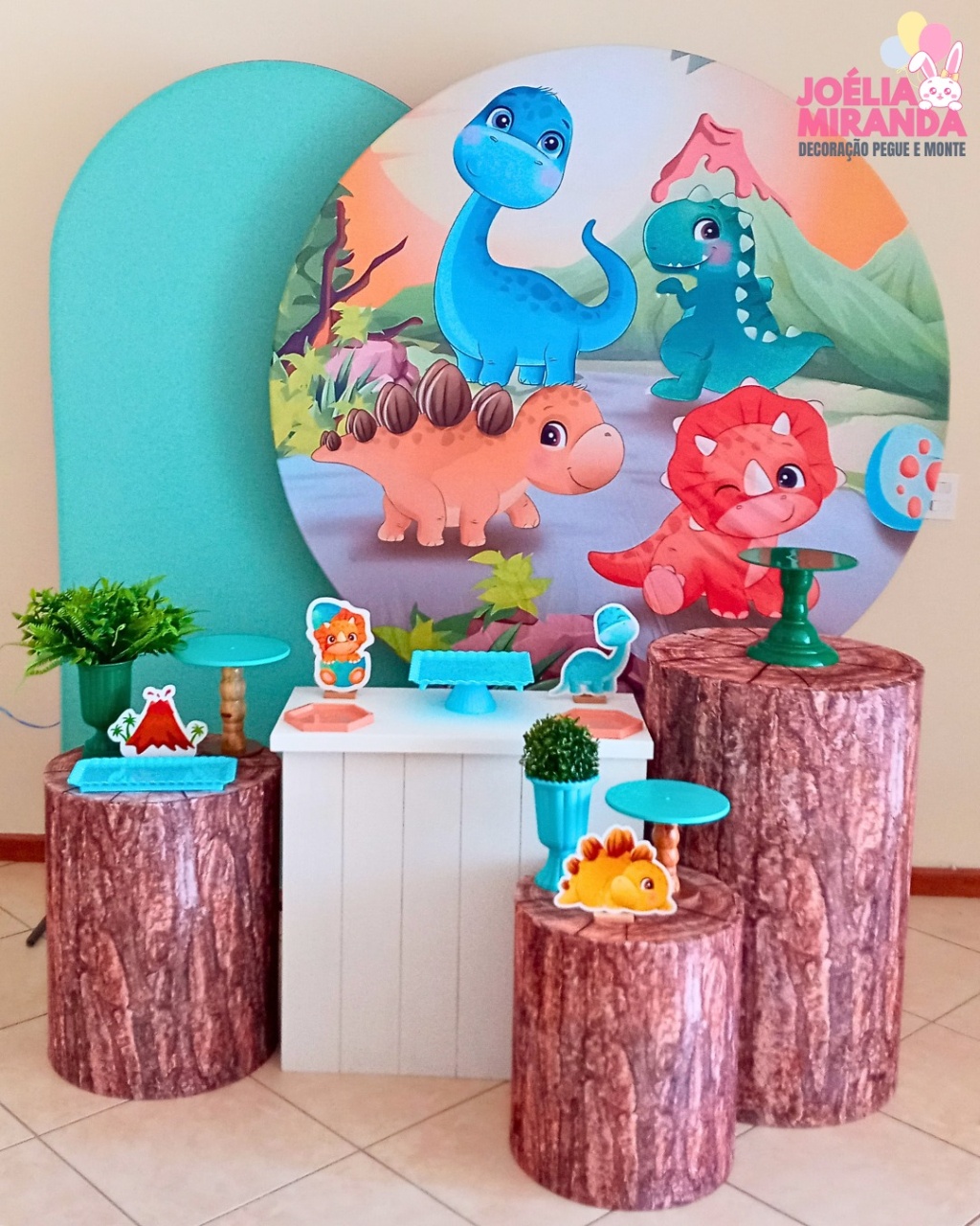 G0008-0063 -6 - Kit Diamante Dino Baby - JoéliaMirandaDecora