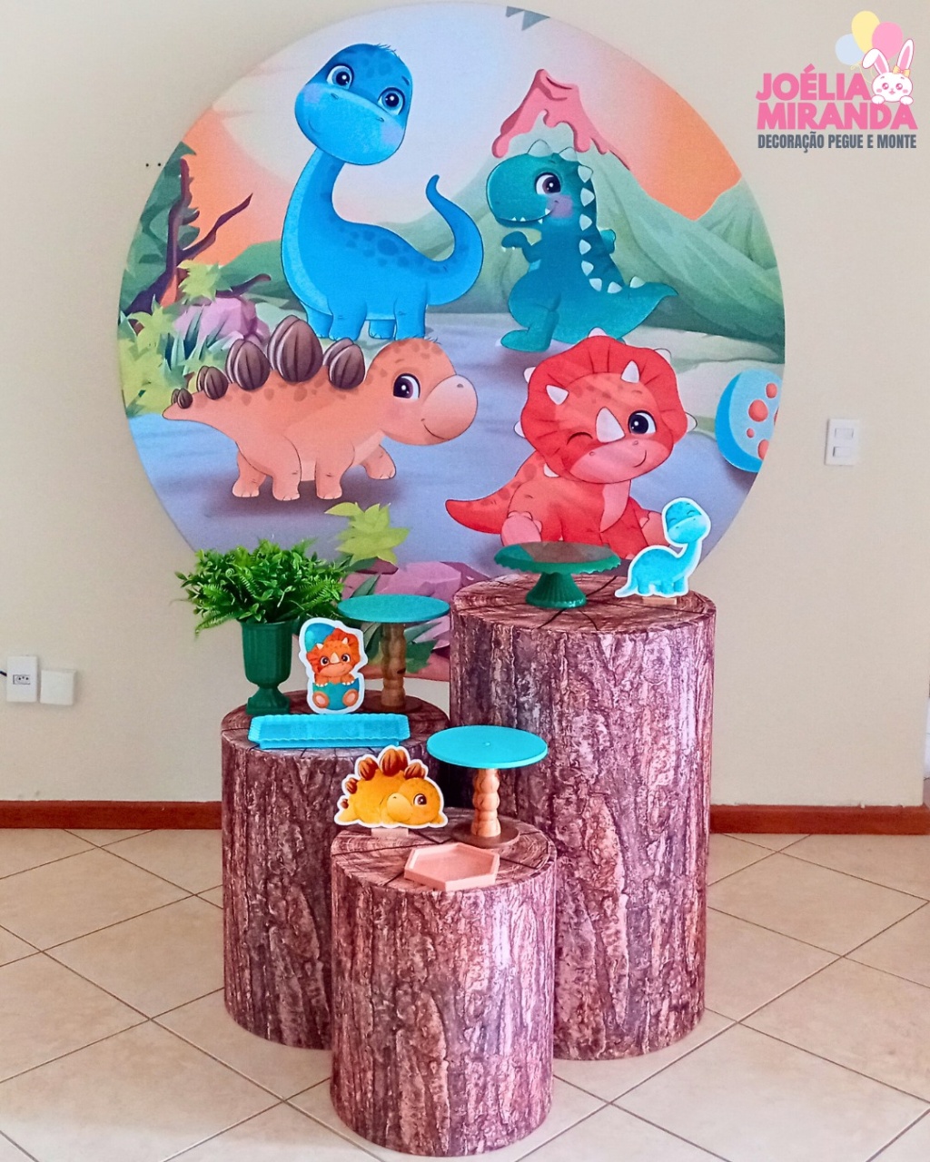 G0008-0063 -4 - Kit Prata Dino Baby - JoéliaMirandaDecora