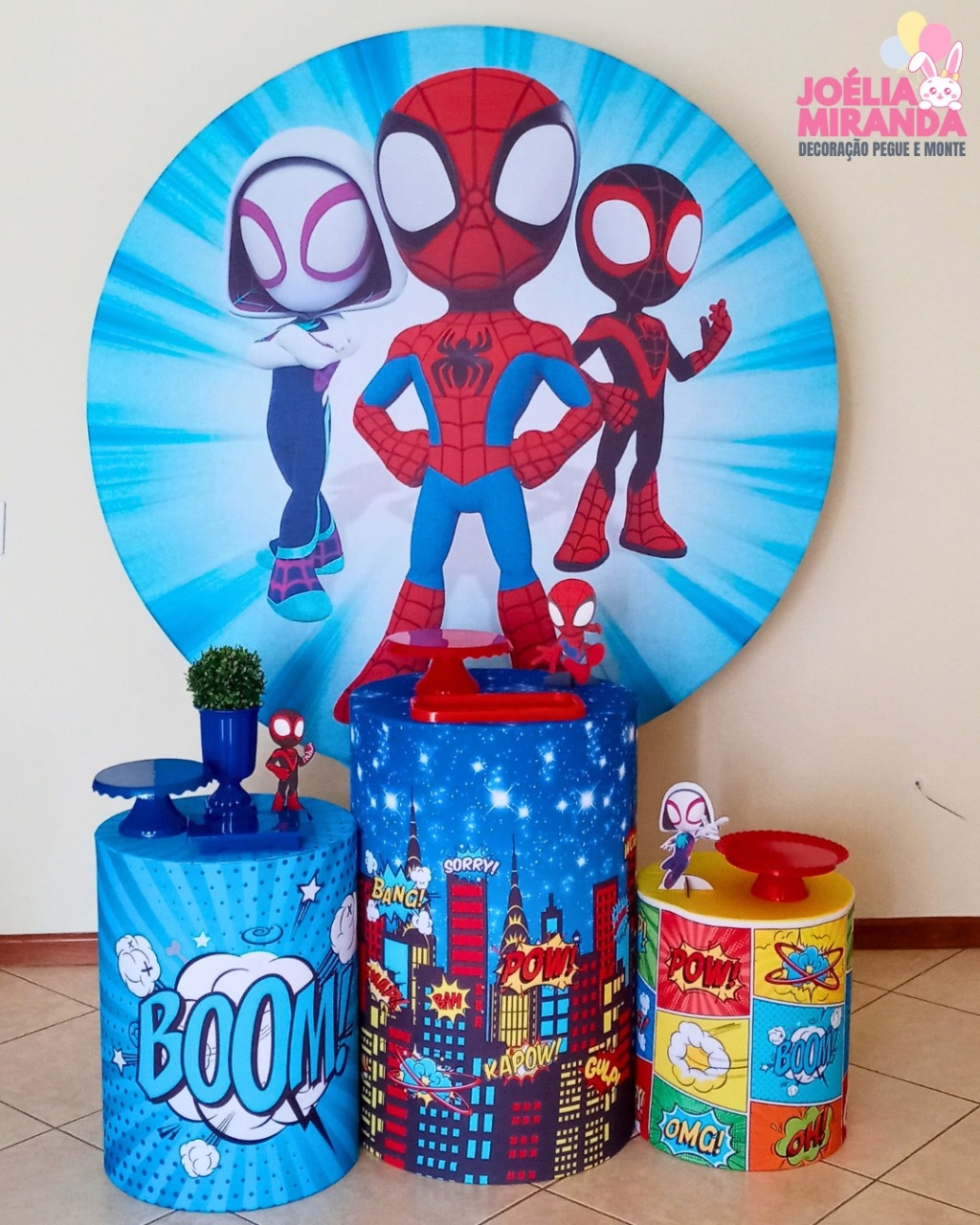 G0015-0112-1 - Kit Prata Homem Aranha E Amigos - JoéliaMirandaDecora