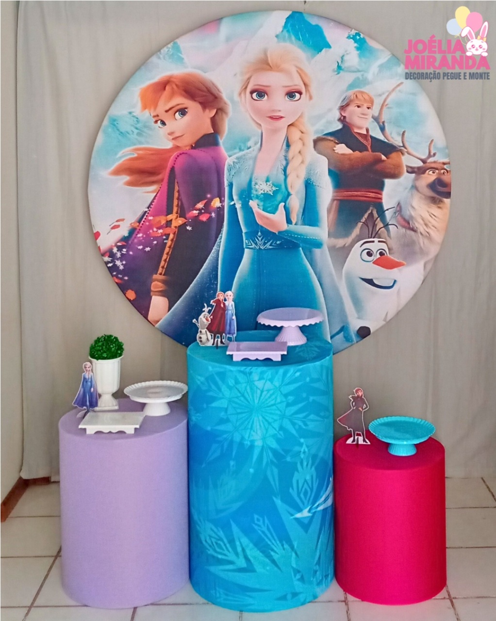 K0019 - 2 - Kit Prata Frozen  - JoéliaMirandaDecora