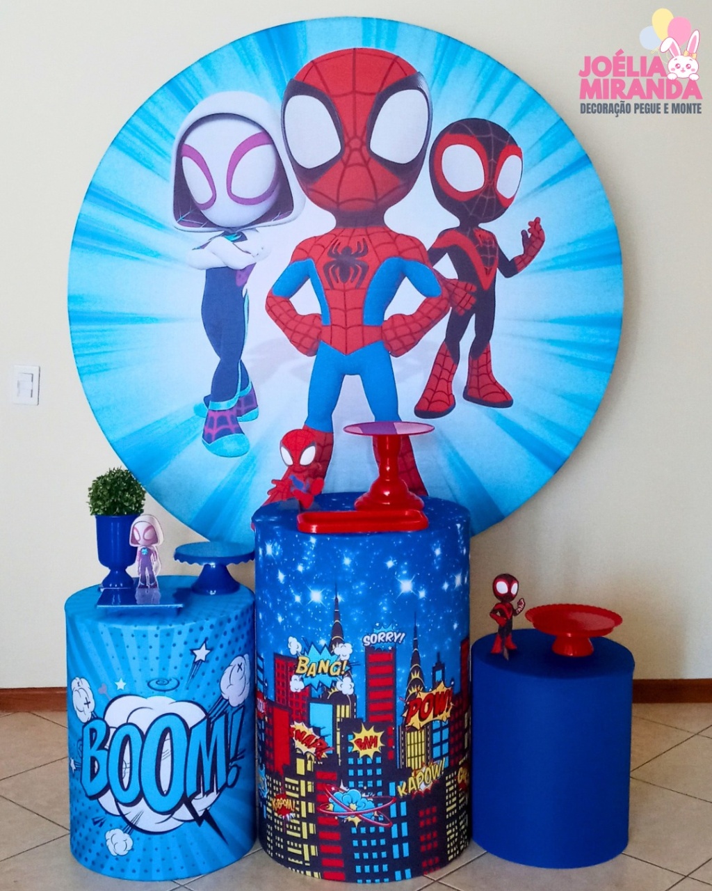 G0015-0112-3 - Kit Prata Homem Aranha E Amigos - JoéliaMirandaDecora