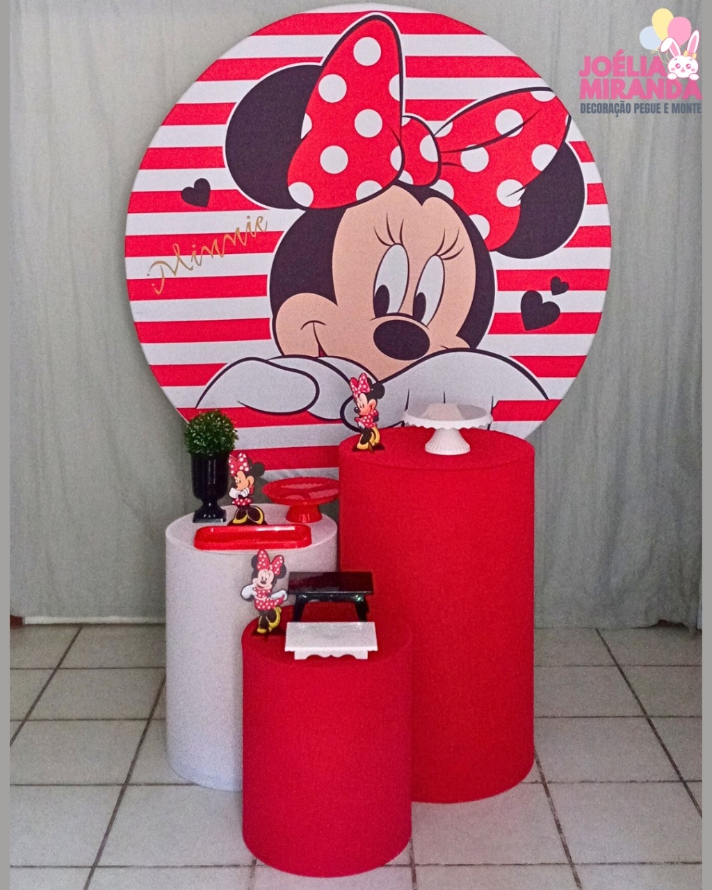 G0006-0041 -1- Kit Prata Minnie Vermelha - JoéliaMirandaDecora