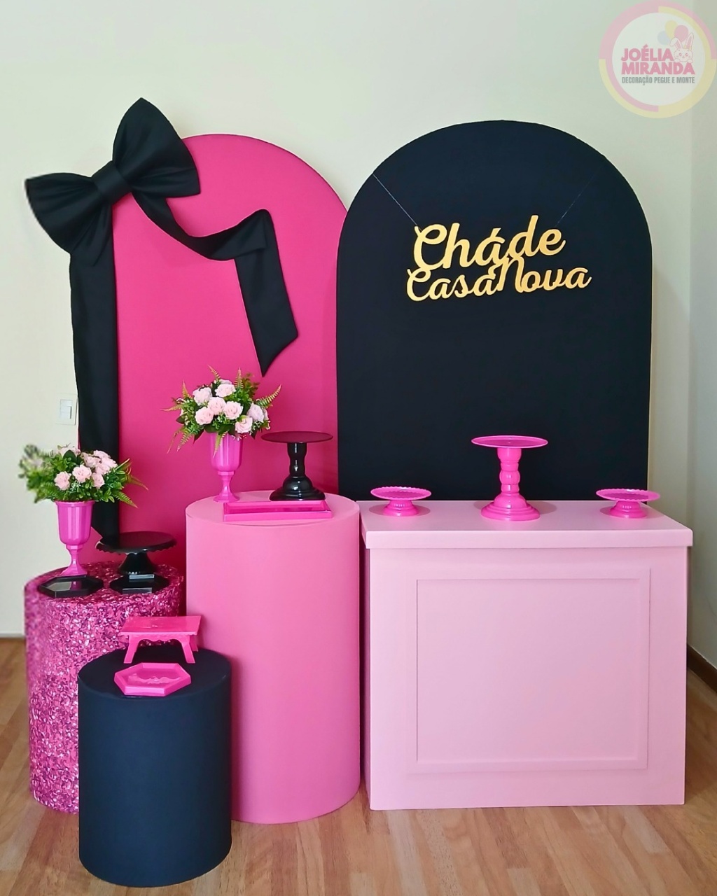 C000061 - Chá de Casa Nova (Preto / Pink) - JoéliaMirandaDecora