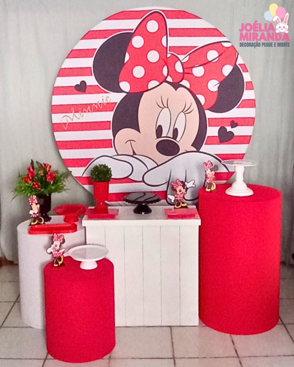 G0006-0041 -1- Kit Ouro Minnie Vermelha - JoéliaMirandaDecora