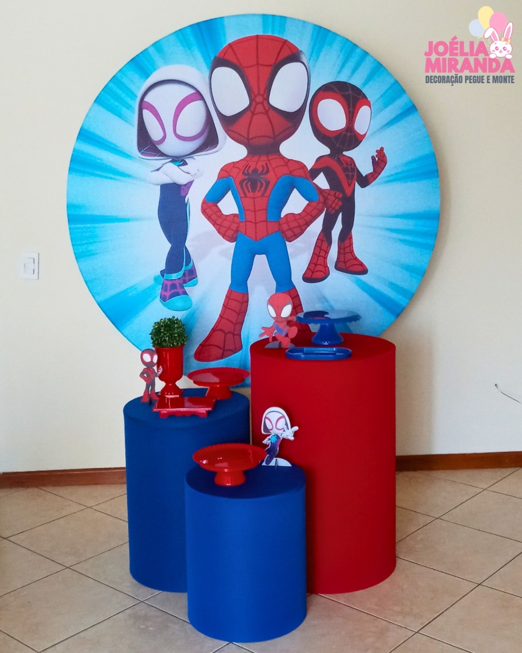 G0015-0112-2 - Kit Prata Homem Aranha E Amigos - JoéliaMirandaDecora