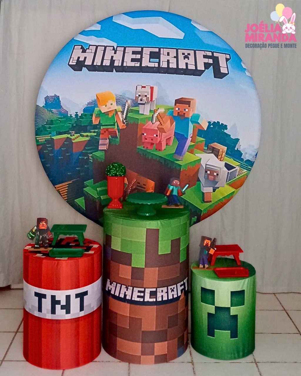 K0017 - 1 - Kit Prata Minecraft - JoéliaMirandaDecora