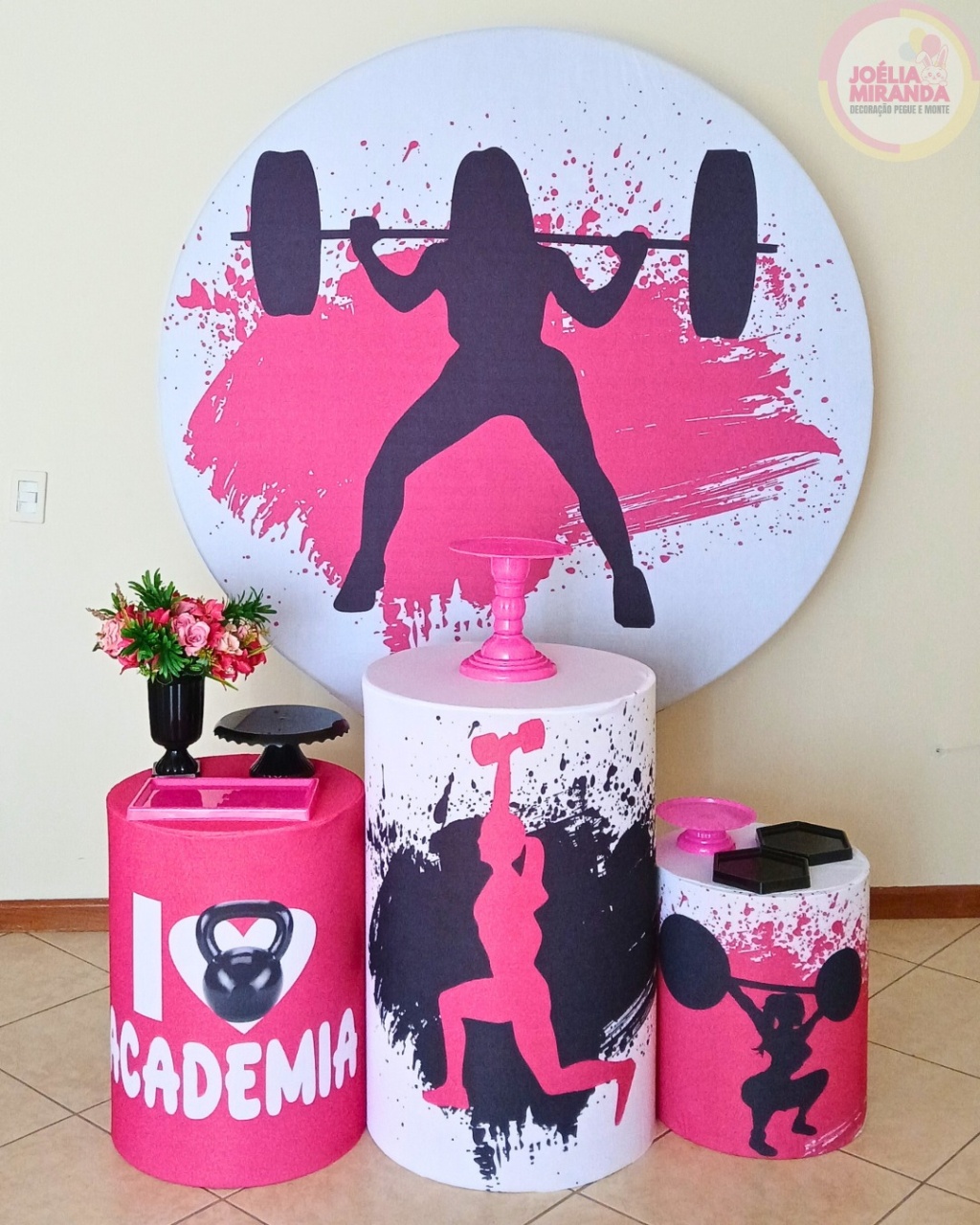 K0031 - 3  - Kit Prata Fitness - JoéliaMirandaDecora