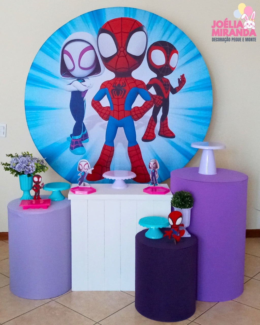 G0015-0112-4 - Kit Ouro Homem Aranha E Amigos - JoéliaMirandaDecora