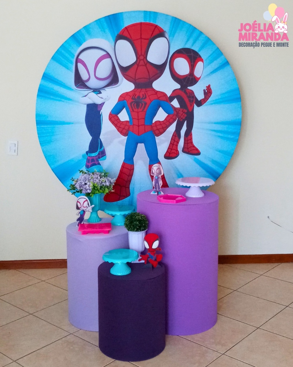 G0015-0112-4 - Kit Prata Homem Aranha E Amigos - JoéliaMirandaDecora