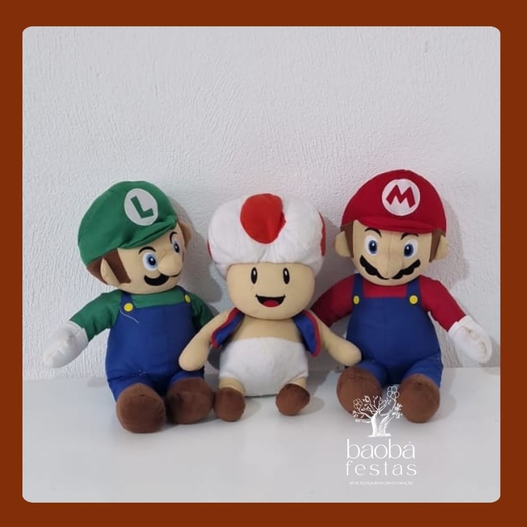 Pelúcias - Combo Super Mario Bros - Baobafestas