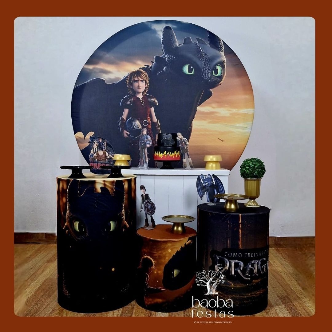 Como Treinar O Seu Dragão (178) - Kit Diamante  - Baobafestas