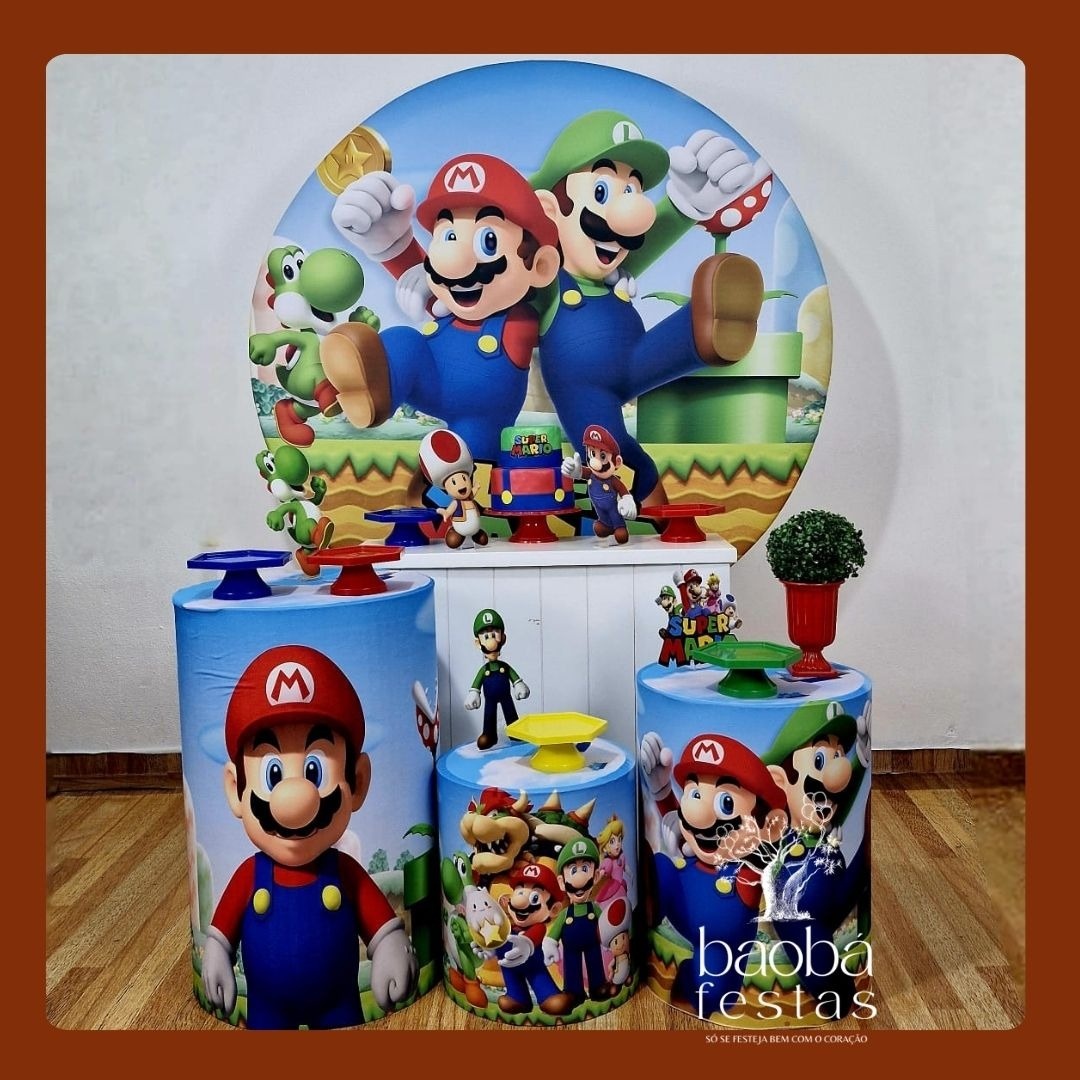 Super Mario Bross - Kit Diamante  - Baobafestas