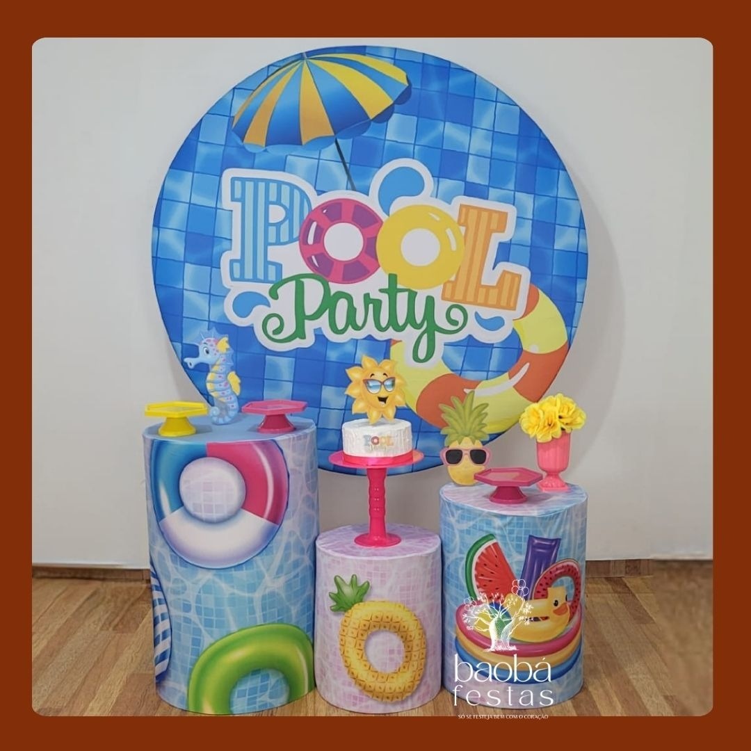 Kit Ouro - Pool Party - Menina - Baobafestas