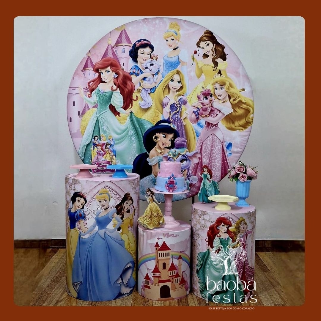 Princesas Disney (25) - Kit Ouro - Baobafestas