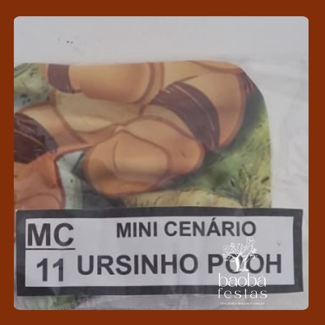 Tecido Mini Cenário 50X50 - Ursinho Pooh - Baobafestas