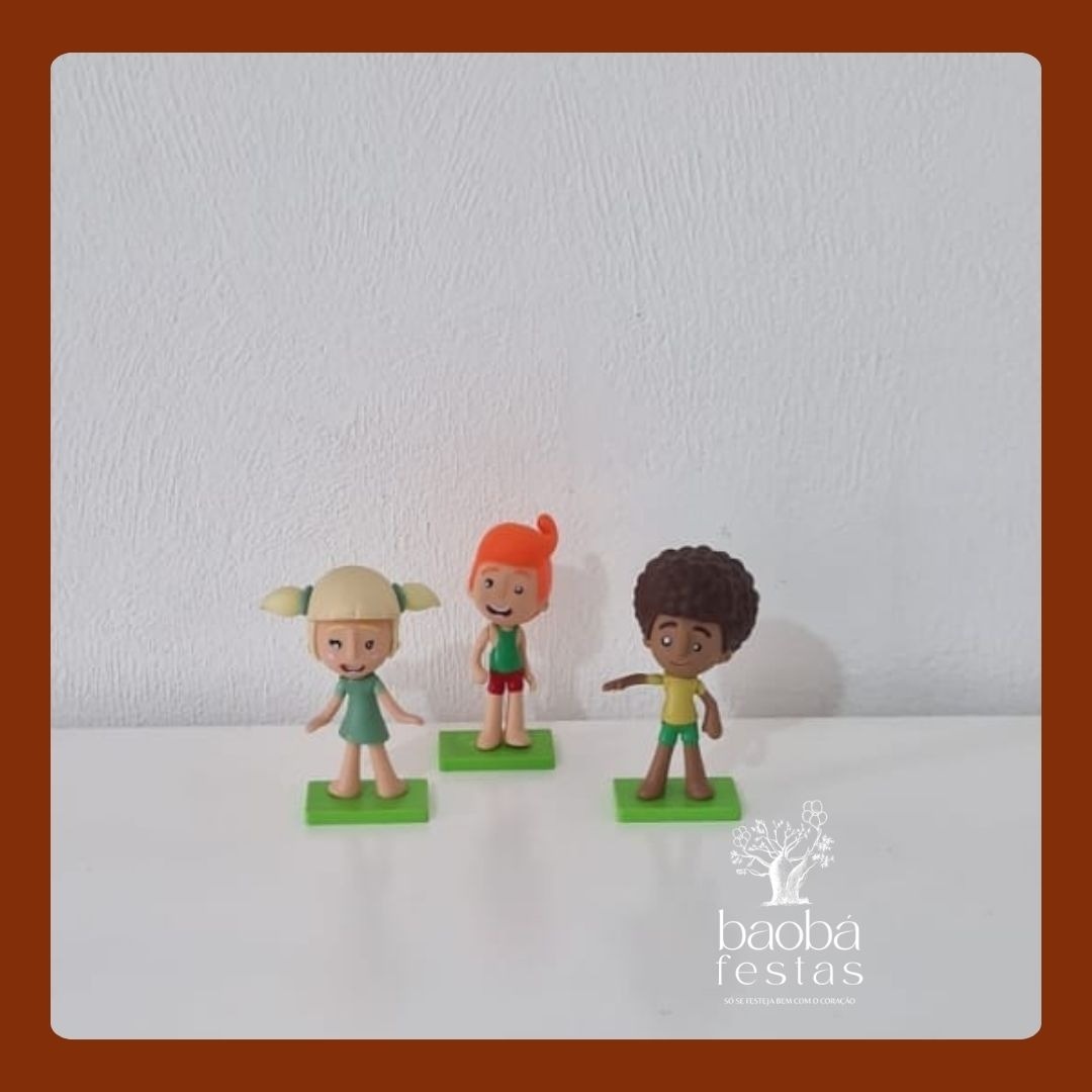 Boneco de Vinil - Mundo Bita - Trio Crianças - Baobafestas
