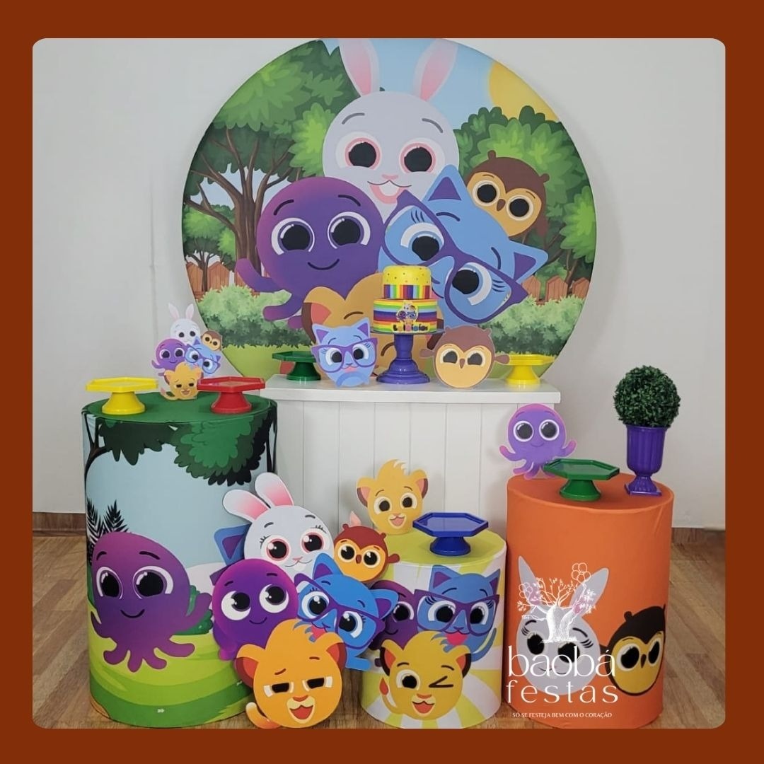Kit Diamante - Bolo Fofos Tradicional - Sem Totem de Chão - Baobafestas
