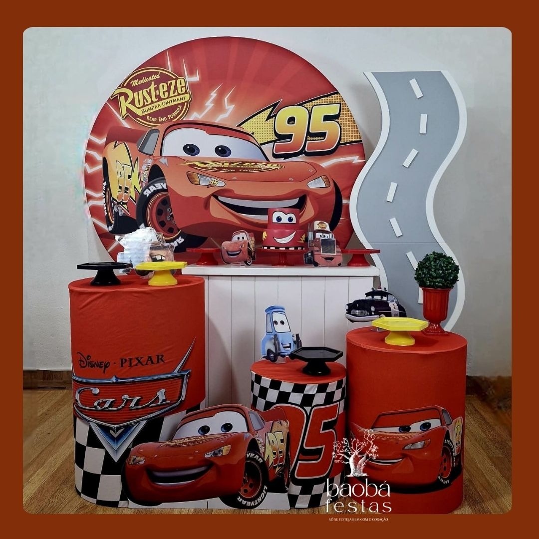 Carros - Relâmpago Mcqueen (48) - Kit Luxo - Baobafestas