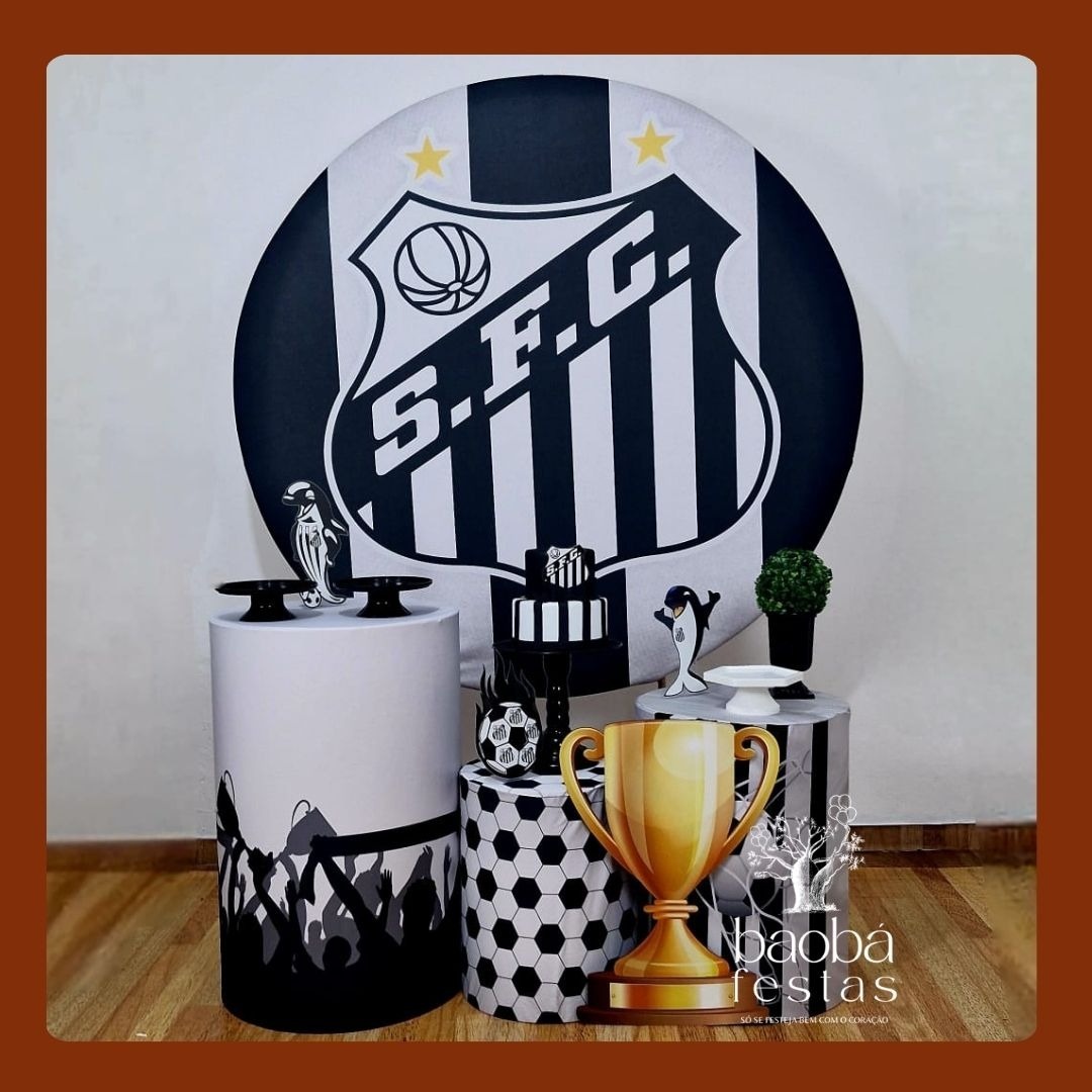 Time Santos (111) - Kit Ouro + Totem - Baobafestas