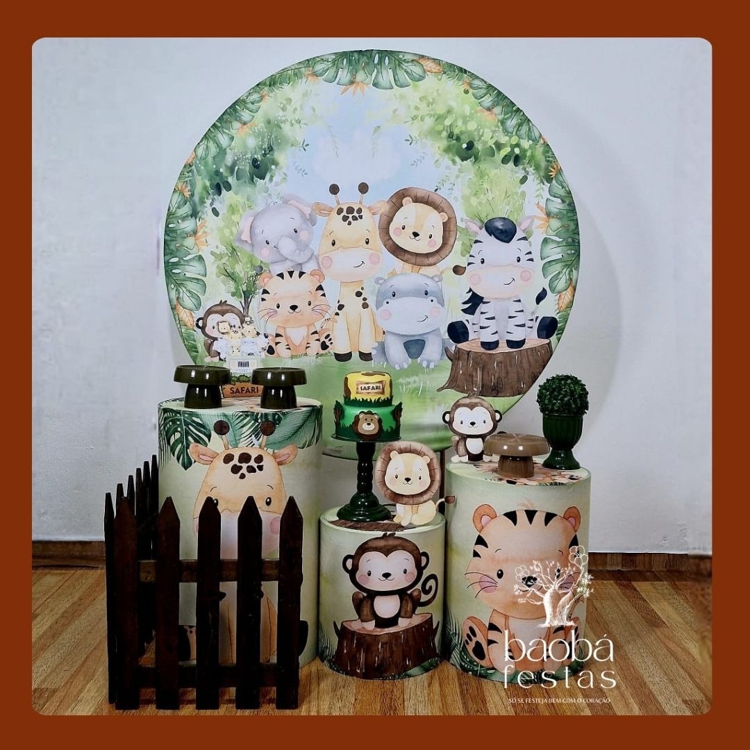 Safari Tradicional - Kit Ouro + Cerca - Baobafestas