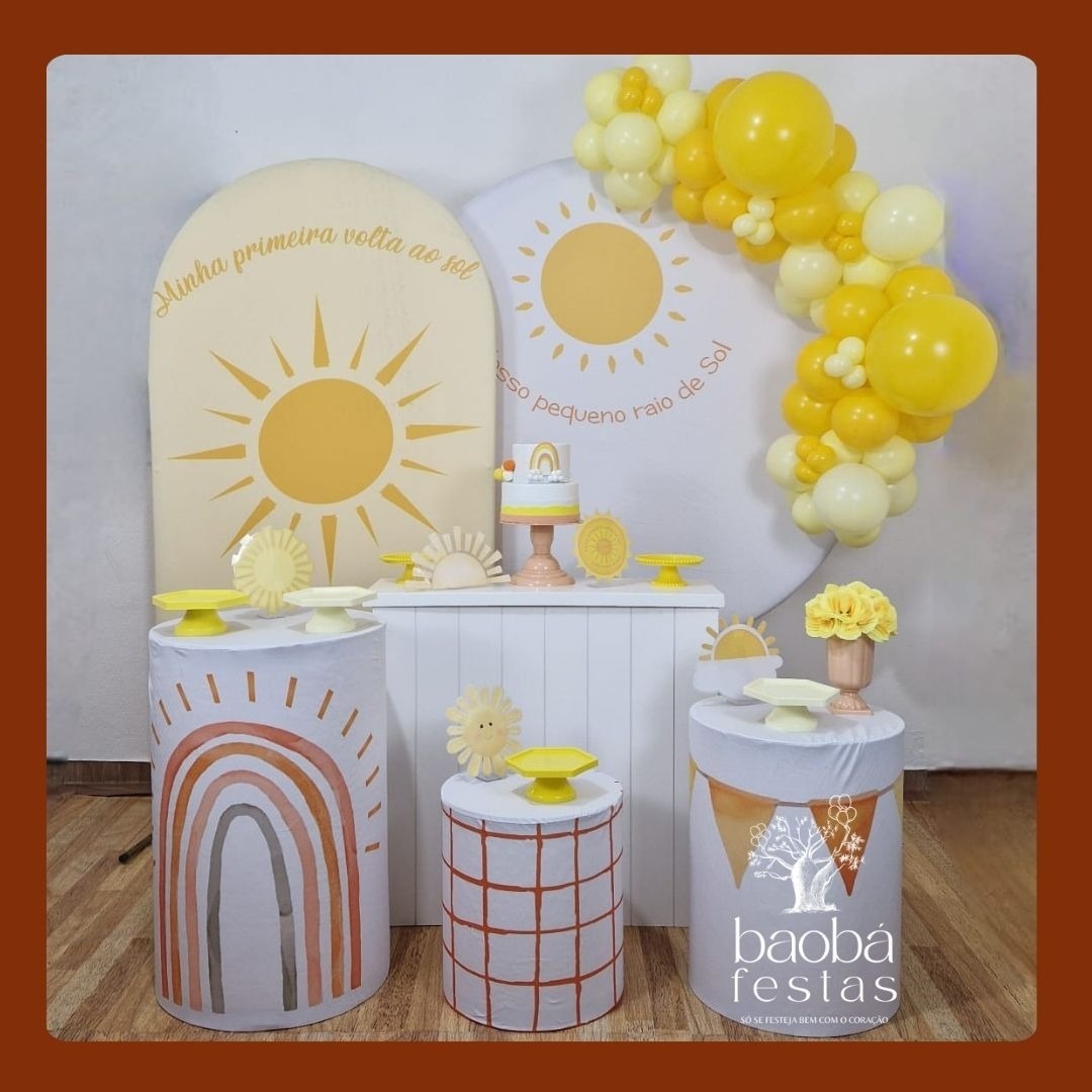 Raio de Sol (130) - Kit Luxo (Sem Balões) - Baobafestas