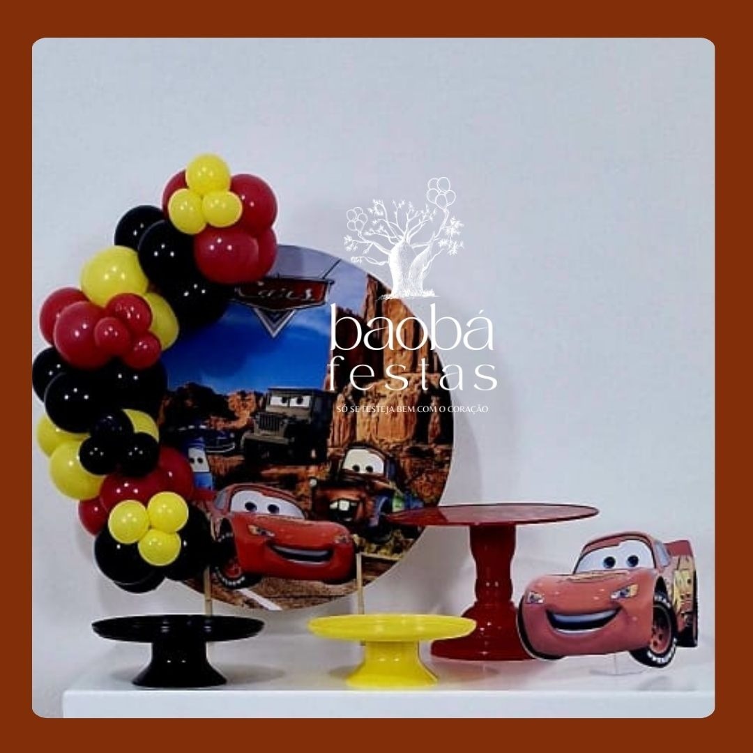 Kit Mesa - Carros  (+Balões) - Baobafestas
