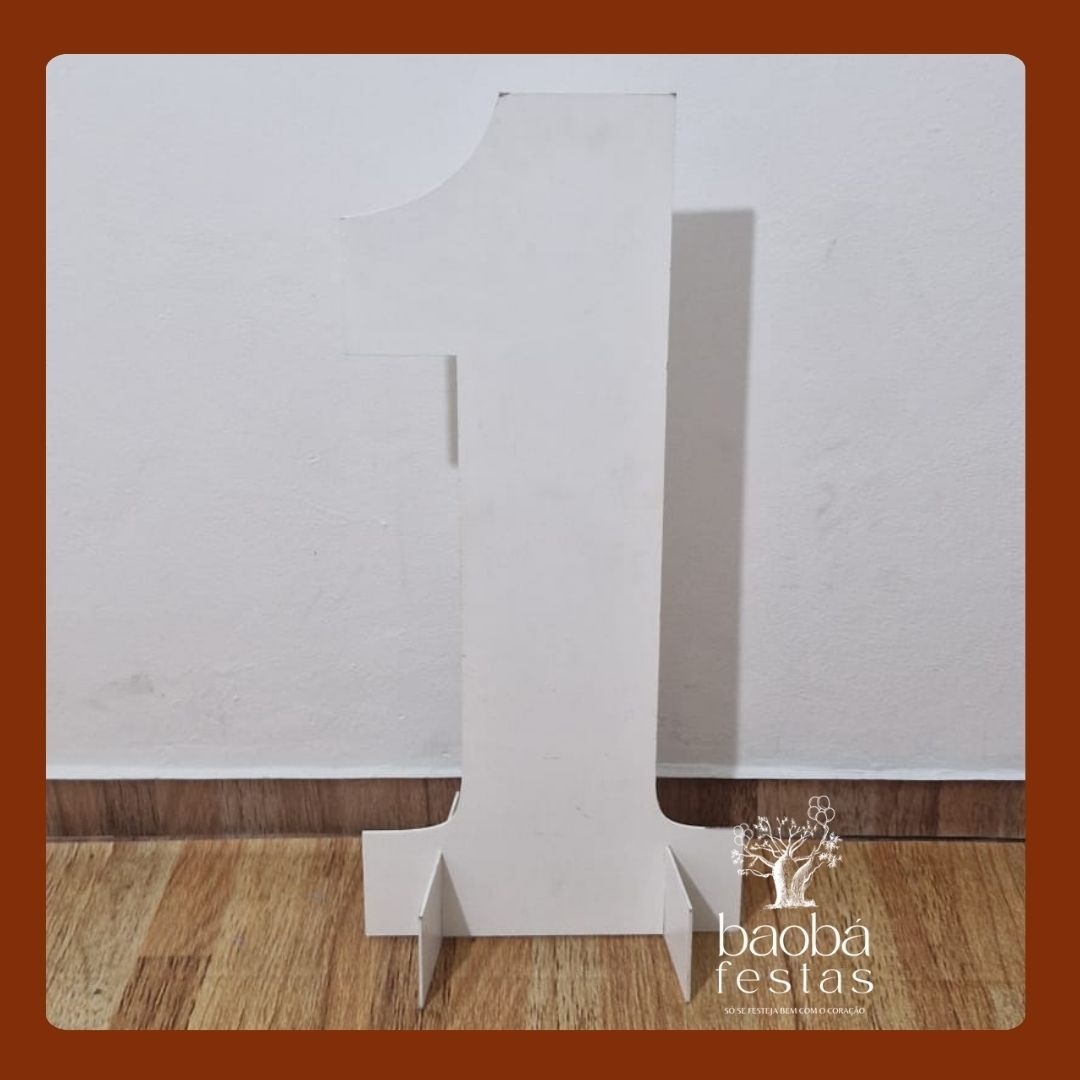 Idade Em Mdf Fino - Nº 1 - 90 Cm - Baobafestas