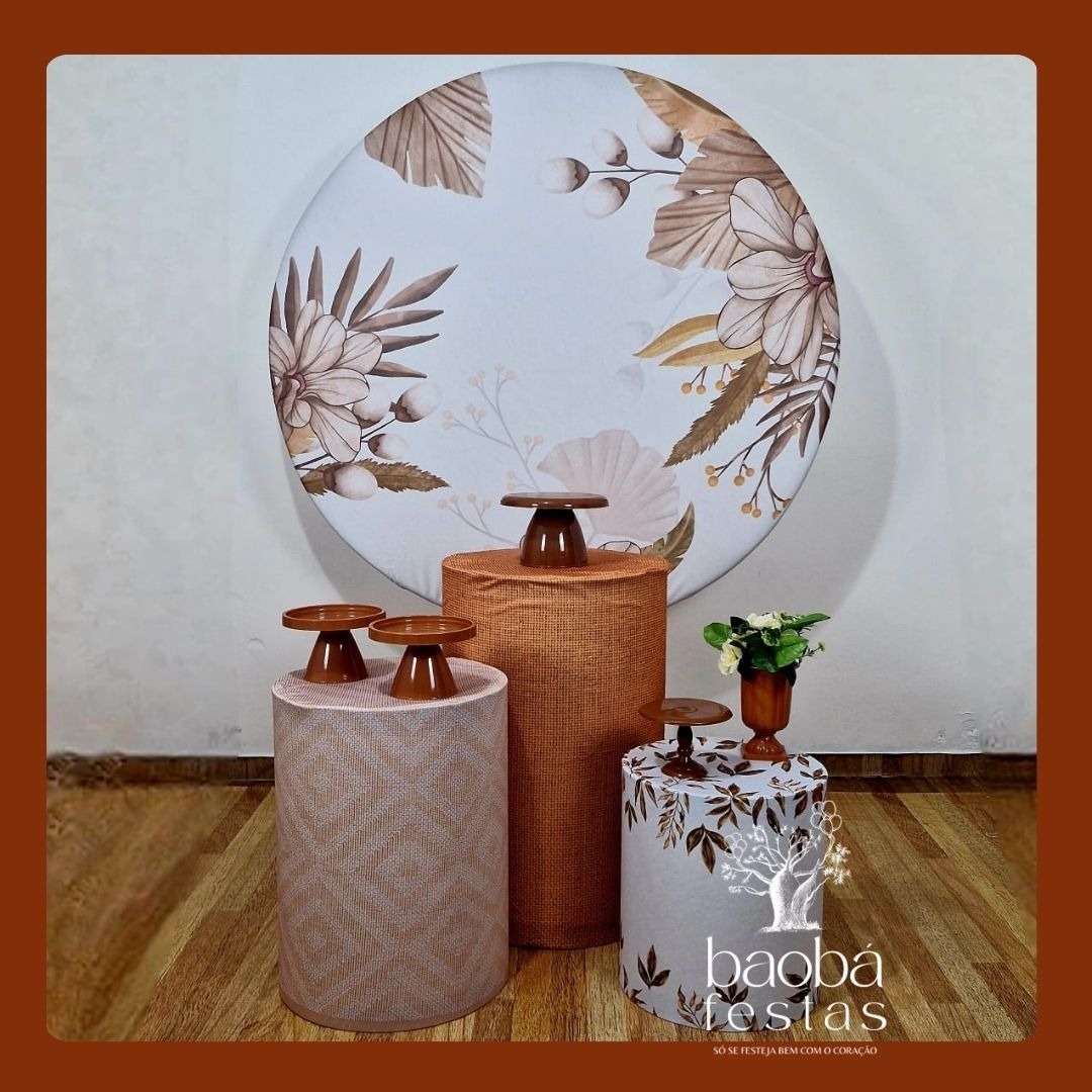 Floral Terracota (94) - Kit Prata - Baobafestas