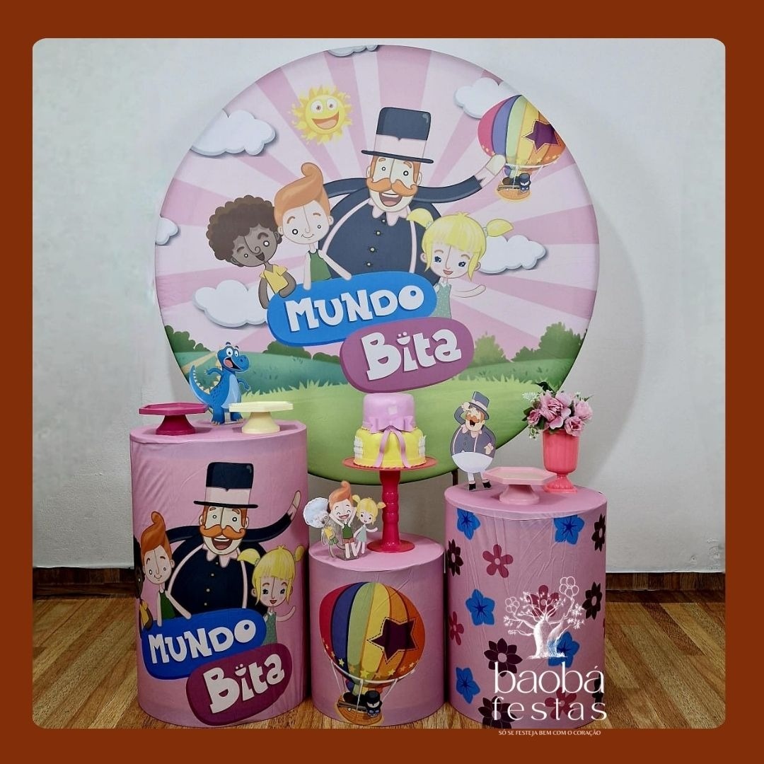 Mundo Bita Rosa - Kit Ouro - Baobafestas