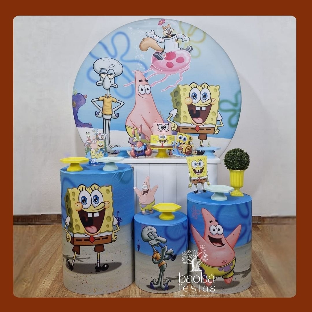 Bob Esponja (132)- Kit Diamante - Baobafestas