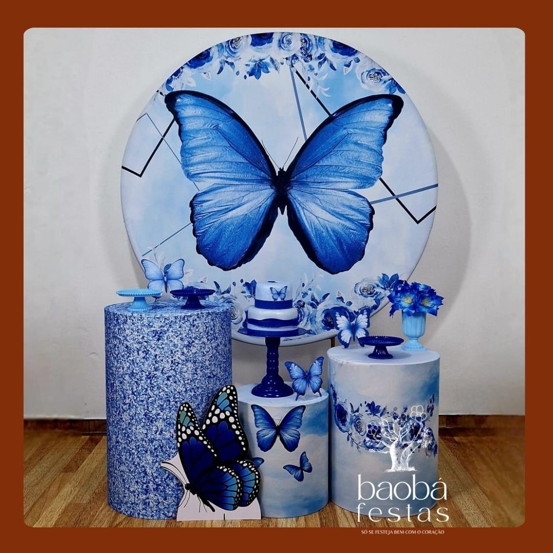 Borboleta Azul - Kit Ouro (+ Totem) - Baobafestas