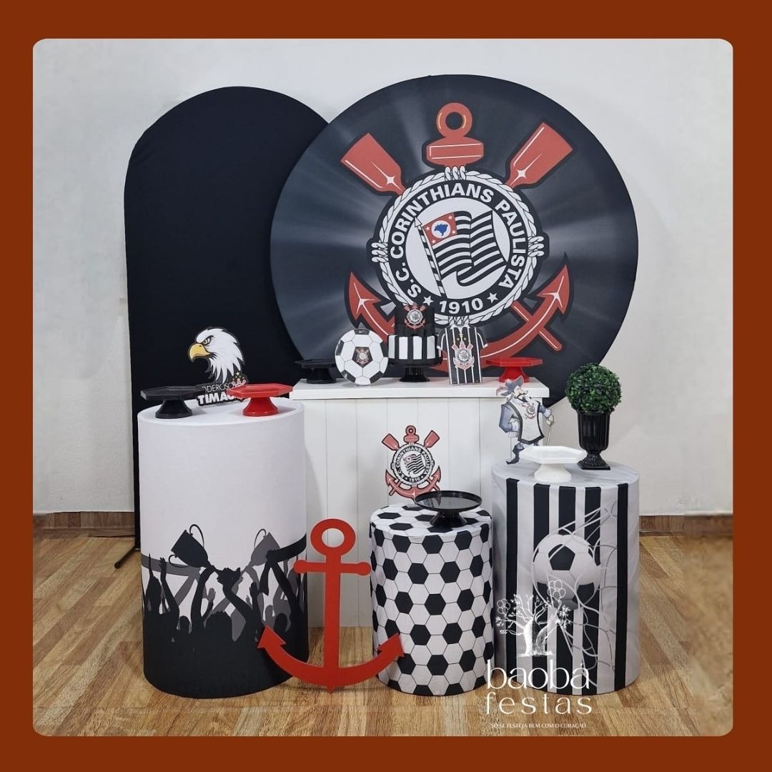 Kit Luxo - Time Corinthians + Totem de Chão - Baobafestas