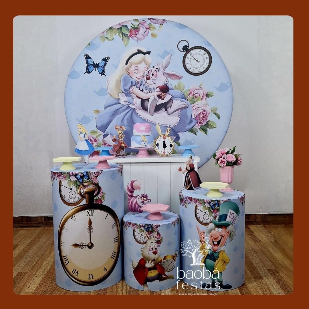 Alice No País das Maravilhas (90)- Kit Diamante - Baobafestas