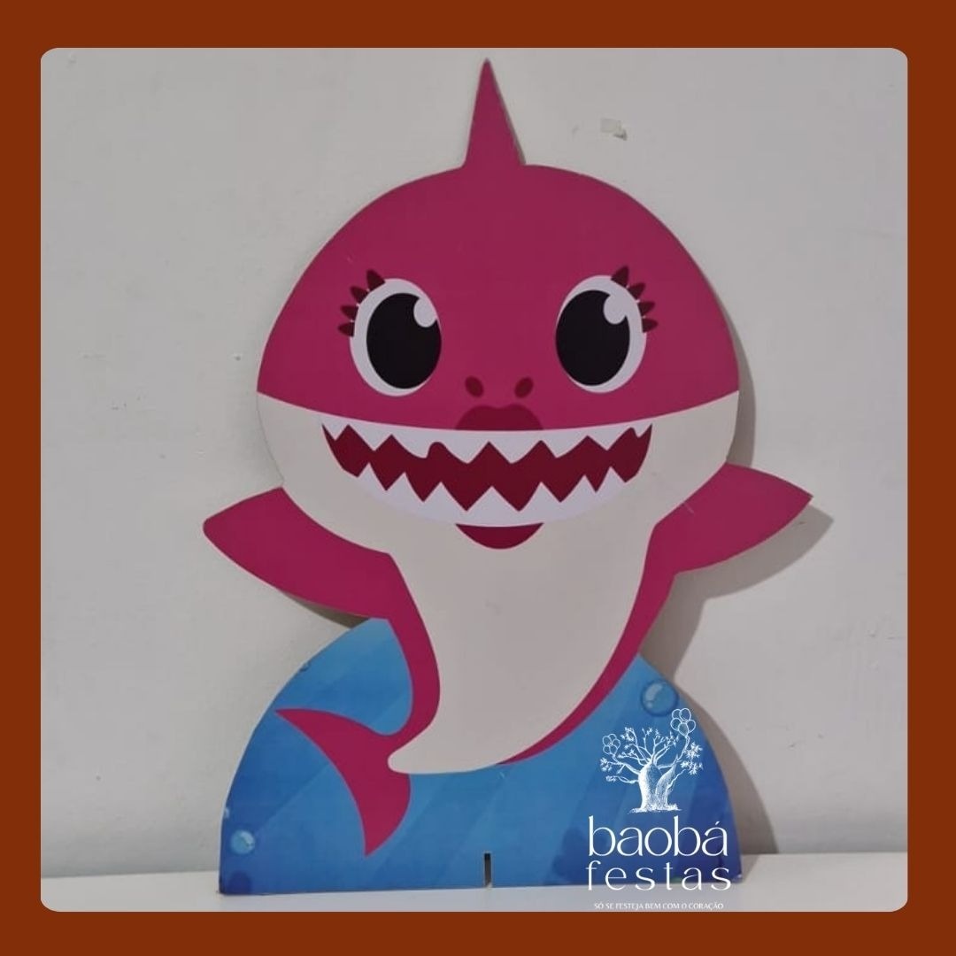 Baby Shark Rosa - Totem de Chão - Baobafestas