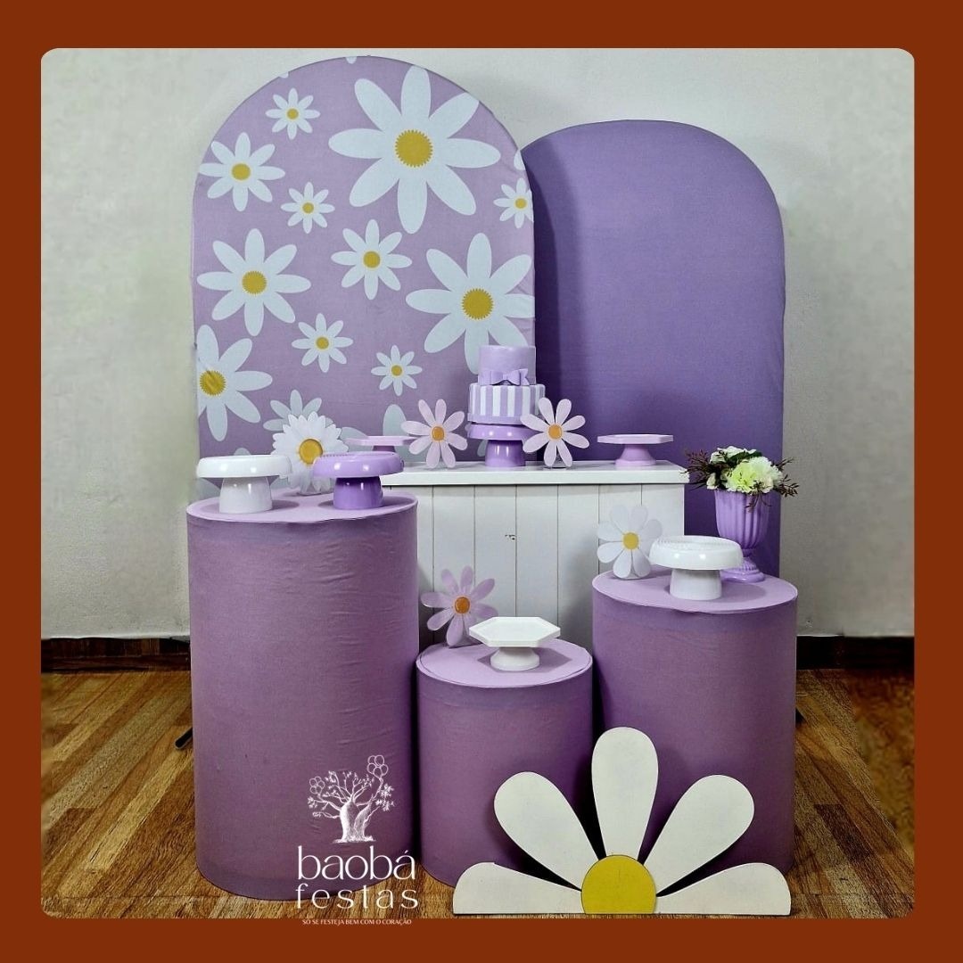 Margarida Lilas (Prs 13) - Kit Luxo (+Totem) - Baobafestas