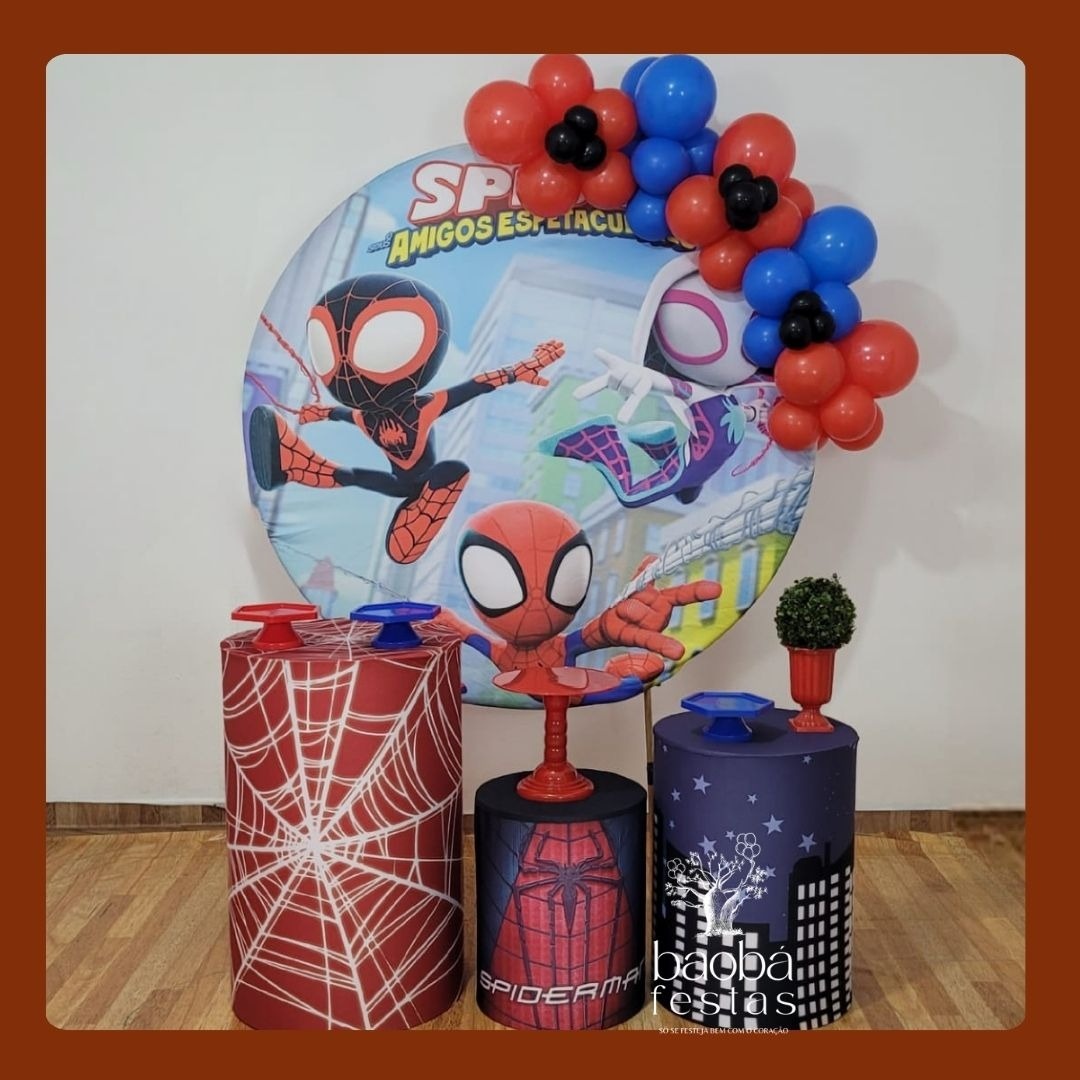 Kit Prata - Homem Aranha Baby - Baobafestas
