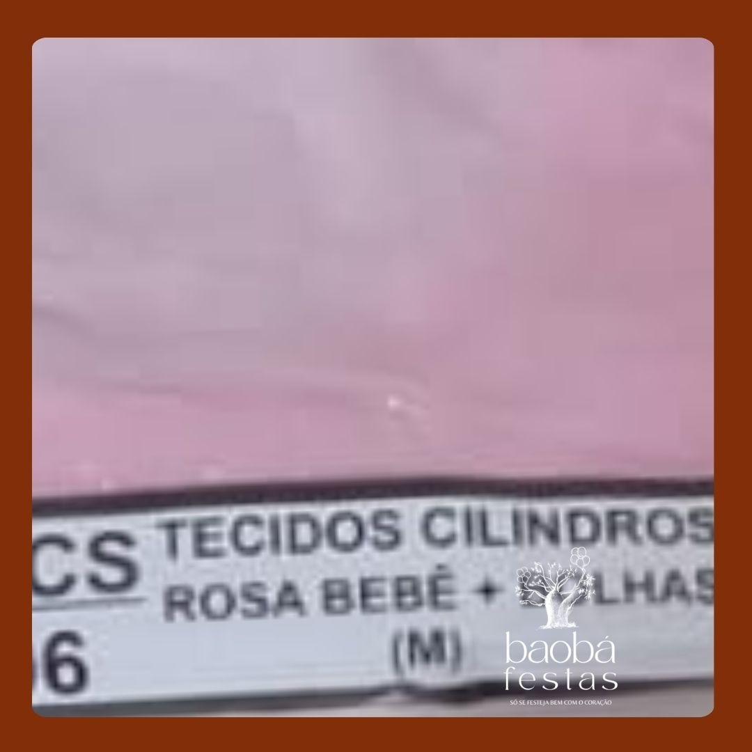 Tecidos de Cilindros - Rosa Bebê Bolhas (M)  - Baobafestas
