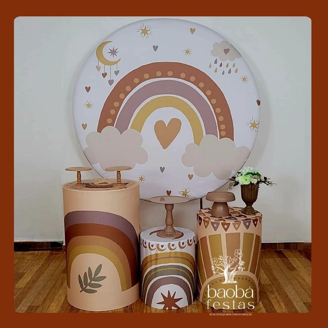 Arco Iris Boho (59)- Kit Prata - Baobafestas