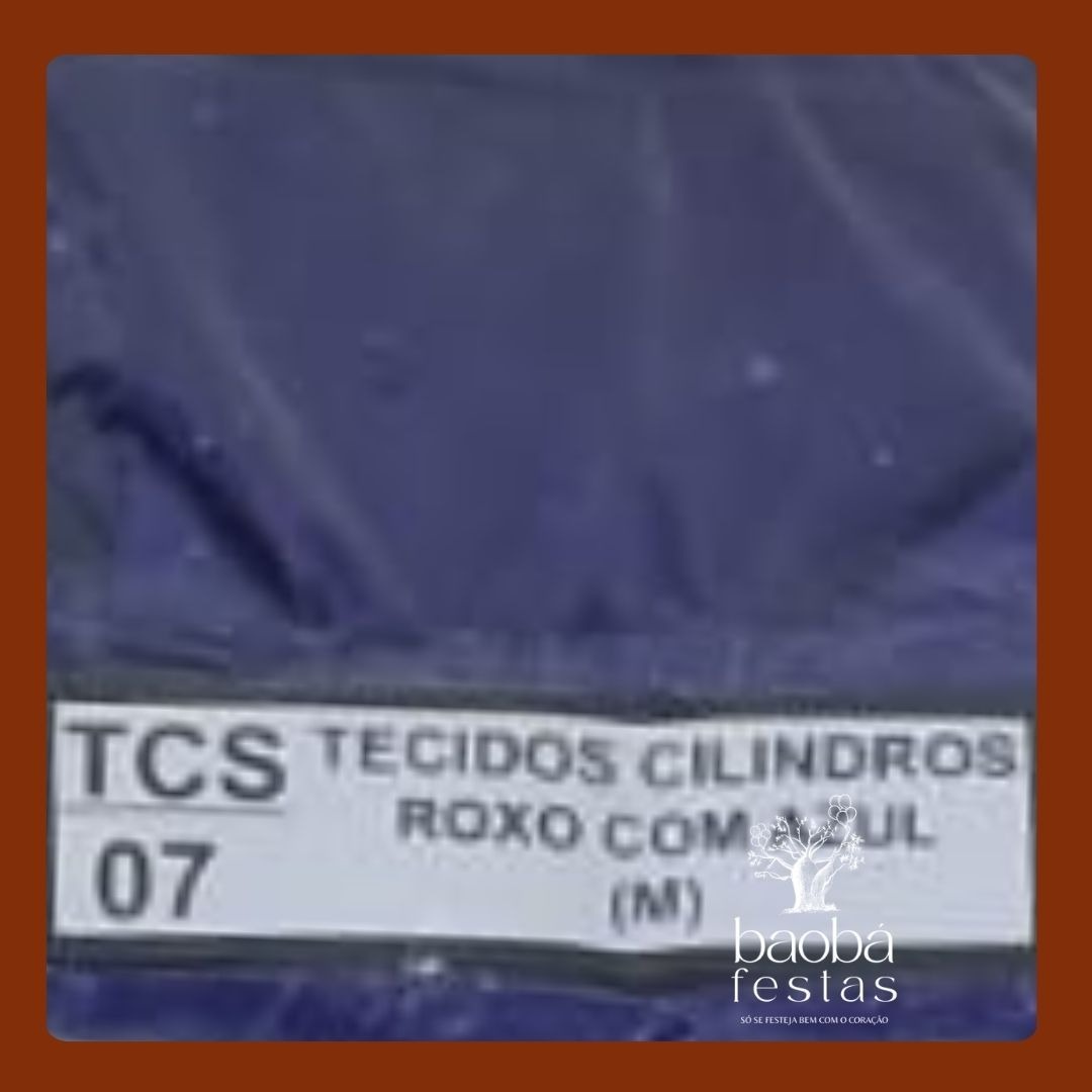 Tecidos de Cilindros - Roxo Com Azul (M)   - Baobafestas