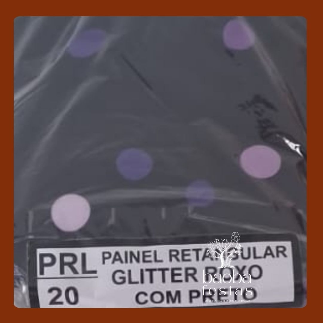 Tecido Retangular Sublimado 2X1 - Roxo Com Preto - Baobafestas