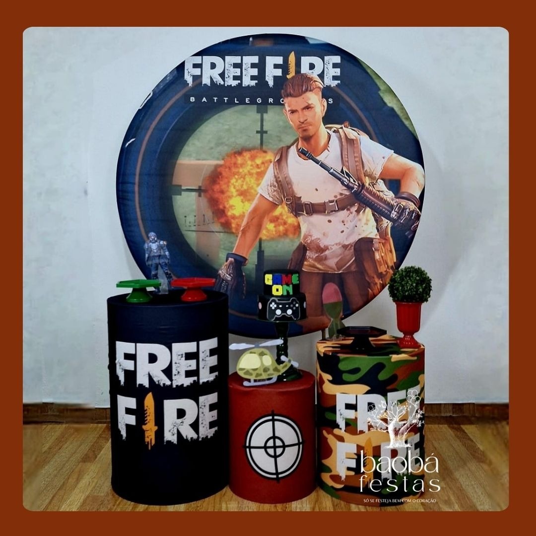 Free Fire - Kit Ouro - Baobafestas