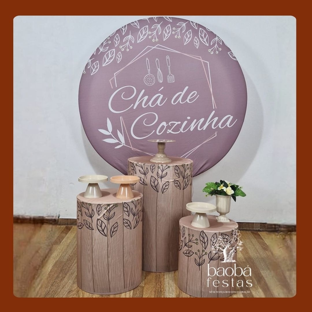 Kit Prata - Chá de Cozinha Nude/Rosê - Baobafestas