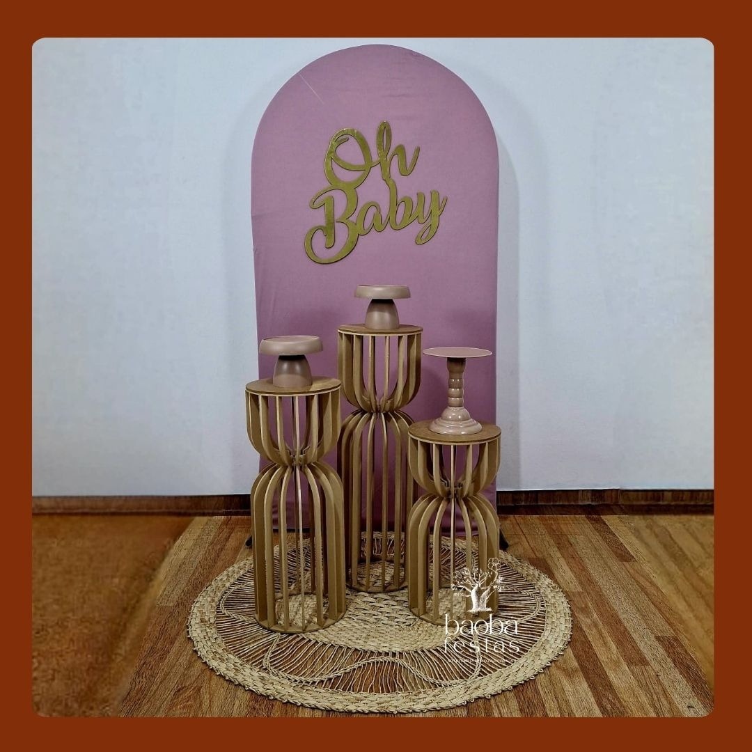 Oh Baby - Composição - Mesas Ampulhetas (+Tapete) - Baobafestas