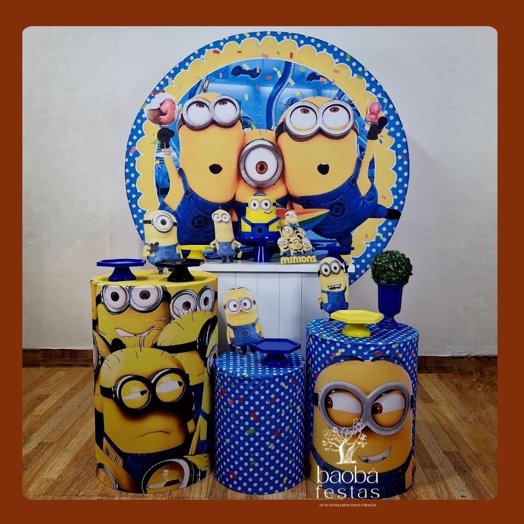 Minions (135) - Kit Diamante - Baobafestas