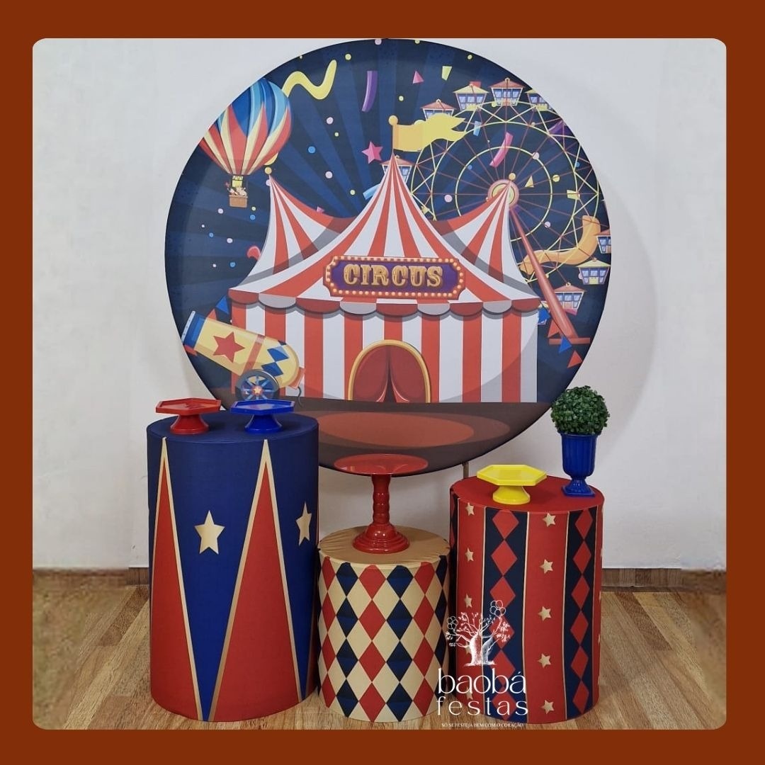 Kit Prata - Circo Azul - Baobafestas
