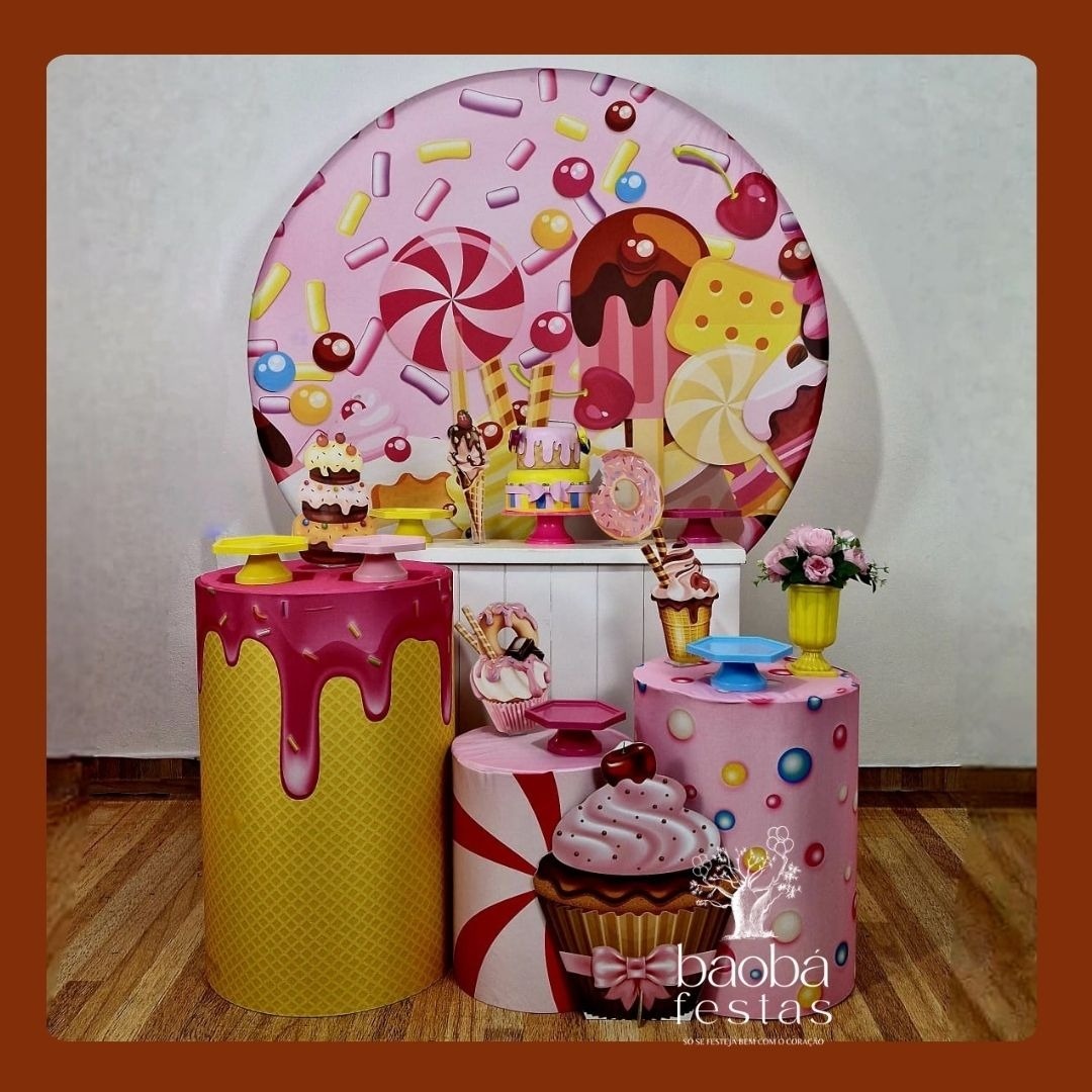 Confeitaria (08) - Kit Diamante (+Totem) - Baobafestas