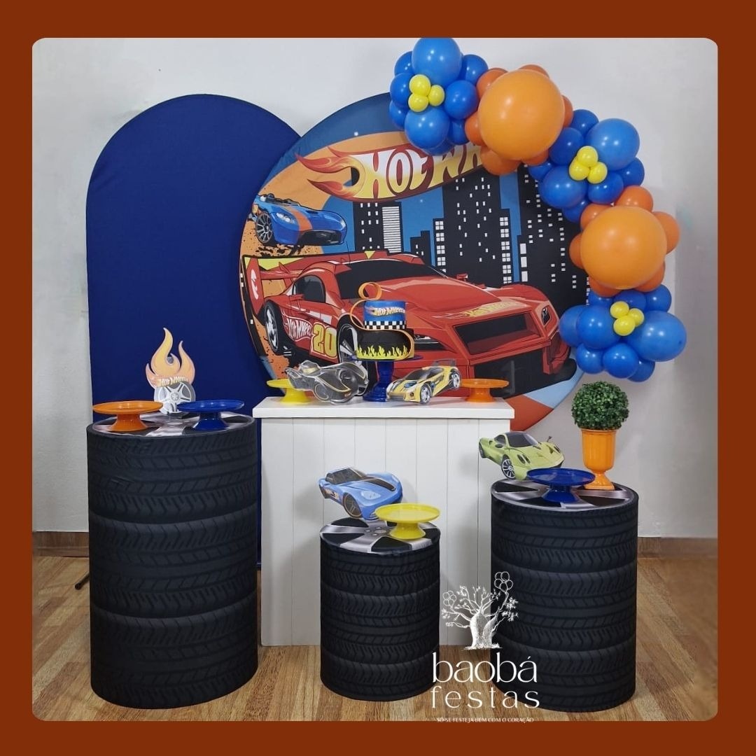 Hotwheels - Kit Luxo (Sem Balões) - Baobafestas